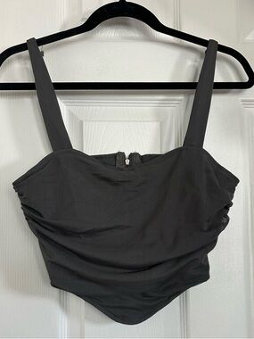 Black Women’s Ruched Tank Top - Unbranded